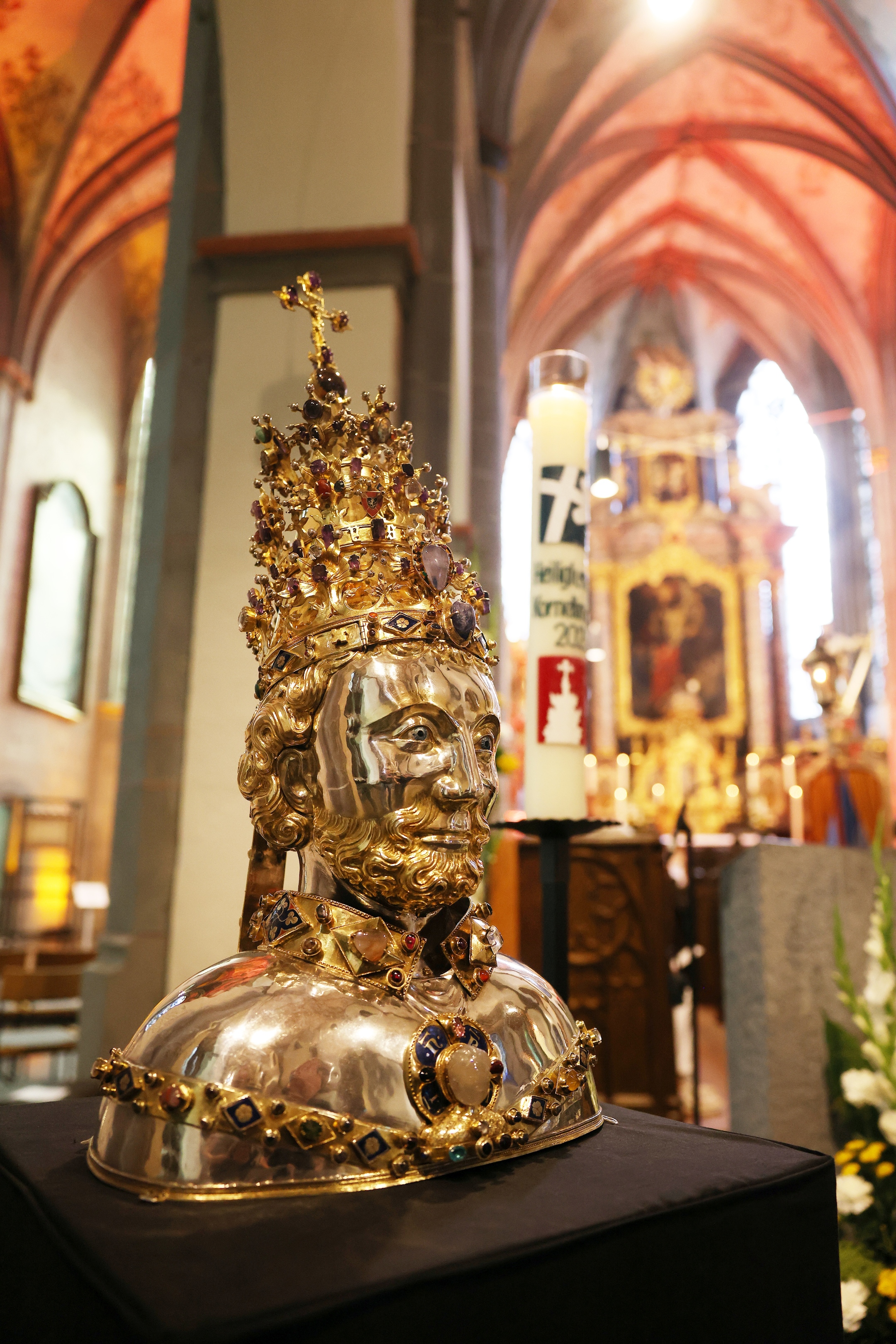 Die Büste des Heiligen Kornelius wird bei der Reliquienprozession dabei sein.